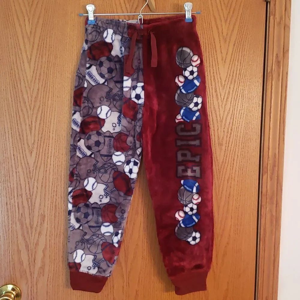 Member's Mark Thick Plush Sports Themed Lounge Pants Sz 8